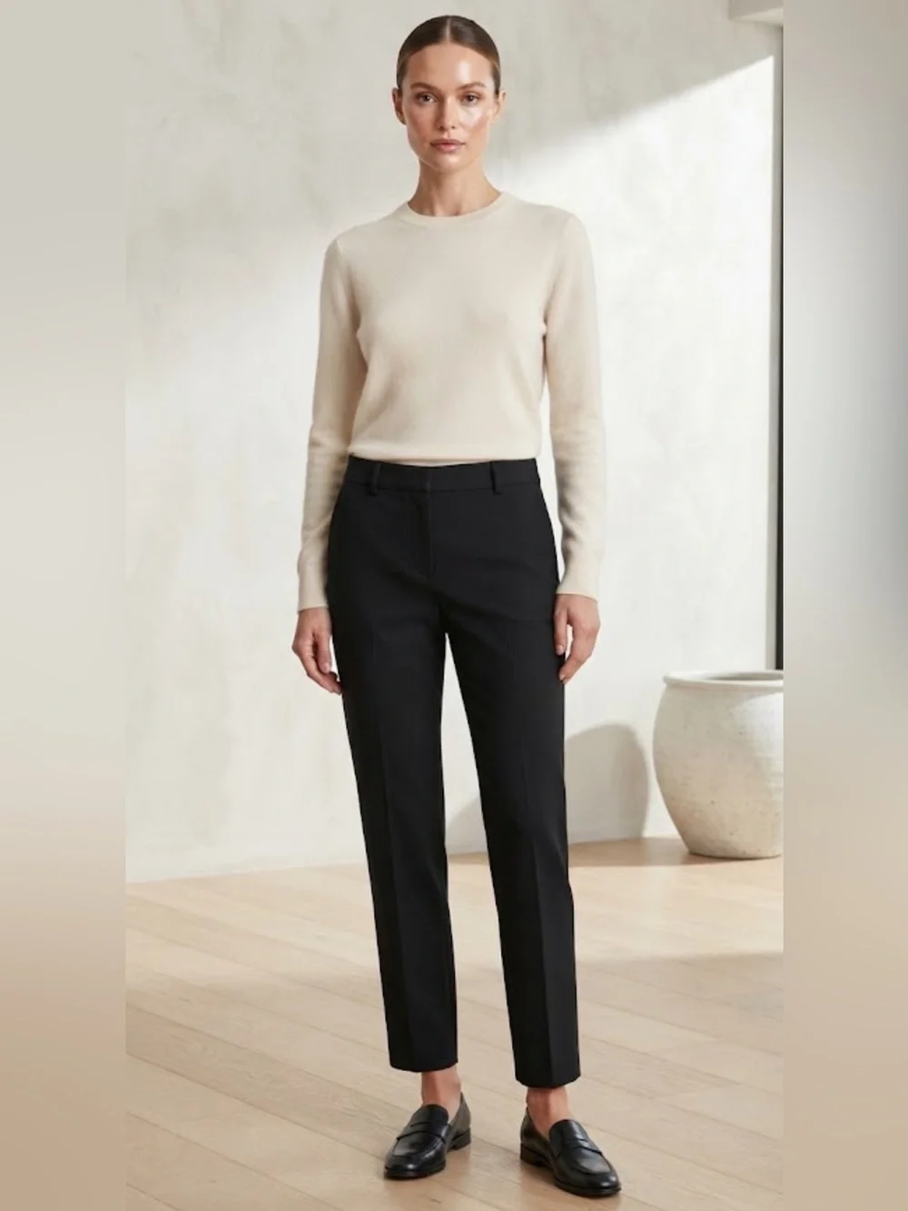 J.Crew Mercantile Black Dress Pants Trousers Slim Ankle Crop Size 4